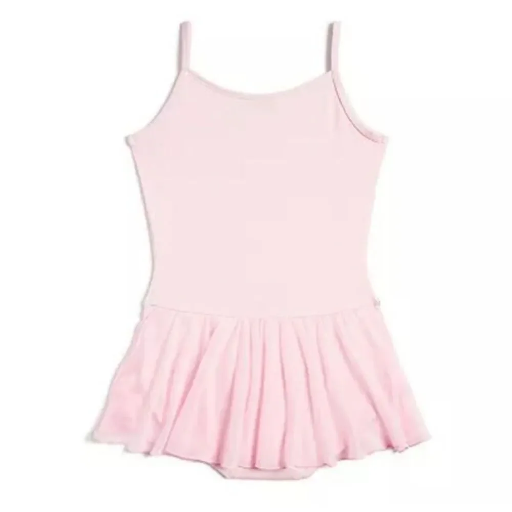 Jaques Moret Dance Cami‎ Dance Leotard Skirt Rhinestones XS Pink